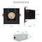 Luxrite 4 Inch Square LED Recessed Downlights 5 CCT Selectable 2700K-5000K 15W 1100LM Dimmable Black 4-Pack LR24950 LR24958-4PK - alternate 4